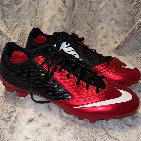Nike Vapor Red & Black Baseball Cleats Sz 12 - Picture 4 of 15